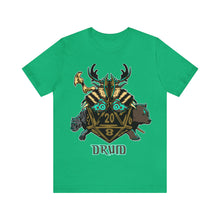 Load image into Gallery viewer, Roll with the Nature: D20 Druid Tee for Tabletop Gamers | Regular Fit | Fantasy DnD Tshirt
