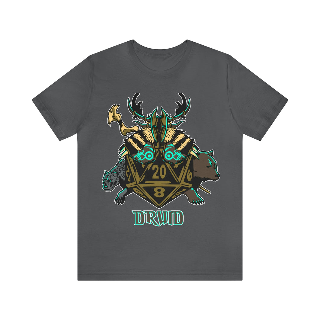 Roll with the Nature: D20 Druid Tee for Tabletop Gamers | Regular Fit | Fantasy DnD Tshirt