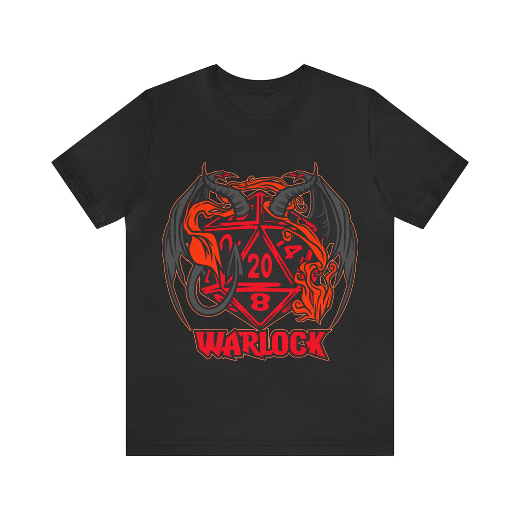 Unleash Your Power with Our D20 Warlock Tee! | Regular Fit | Fantasy DnD Tabletop Gaming Tshirt