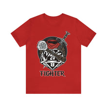 Load image into Gallery viewer, Roll for Initiative with our Fighter d20 Tee | Regular Fit | Fantasy DnD Tabletop Gaming Tshirt
